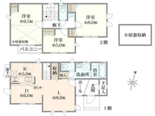 【東京都/三鷹市井口】三鷹市井口4丁目中古戸建 間取り図