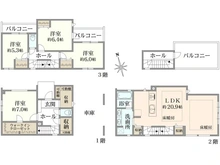 【東京都/三鷹市下連雀】三鷹市下連雀2丁目新築戸建 間取り図