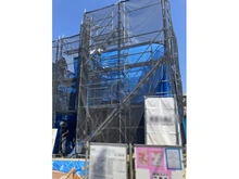 【東京都/練馬区下石神井】練馬区下石神井2丁目 新築戸建　2号棟／全2号棟 建築中の外観：全2号棟 南側4.0ｍ公道から見て 右側