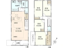 【東京都/調布市深大寺東町】調布市深大寺東町7丁目 新築戸建 1号棟／全3号棟 間取り図