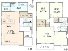 【東京都/調布市深大寺東町】調布市深大寺東町7丁目 新築戸建 3号棟／全3号棟 間取り図