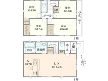 【東京都/国分寺市北町】国分寺市北町第6　1号棟 間取り図