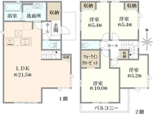【東京都/三鷹市井口】三鷹市井口4丁目新築戸建 間取り図