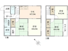 【大阪府/大阪市都島区内代町】大阪市都島区内代町2丁目　中古戸建 間取り図