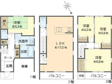 【大阪府/大阪市西淀川区姫島】大阪市西淀川区姫里3丁目　中古戸建 間取り図