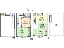 【大阪府/大阪市城東区東中浜】大阪市城東区東中浜8丁目　中古戸建 間取り図