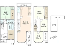 【大阪府/大阪市福島区海老江】大阪市福島区海老江3丁目 中古戸建 間取り図