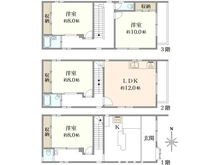 【東京都/大田区西蒲田】大田区西蒲田6丁目　中古戸建 間取り図