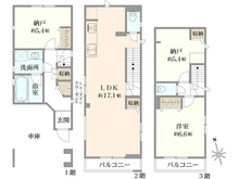 【東京都/大田区中央】大田区中央8丁目　新築戸建てB号棟 間取り図