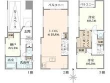 【東京都/大田区東蒲田】大田区東蒲田2丁目 新築戸建て A号棟 間取り図