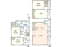 【東京都/大田区中央】大田区中央7丁目新築戸建て 間取り図