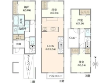 【東京都/大田区東矢口】大田区東矢口2丁目　新築戸建 間取り図