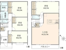 【東京都/大田区東雪谷】大田区東雪谷3丁目戸建 間取り図