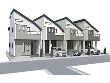 【東京都/大田区久が原】大田区久が原3丁目新築戸建 C号棟 完成予想図：図面を基に描き起したもので、実際とは多少異なる場合があります。全4棟　左から2番目