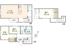 【東京都/大田区下丸子】大田区下丸子1丁目　新築戸建てA号棟 間取り図