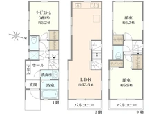 【東京都/大田区大森南】大田区大森南4丁目新築戸建A号棟 間取り図