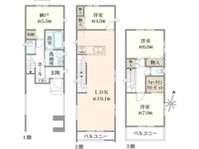 【東京都/大田区新蒲田】大田区新蒲田3丁目　新築戸建A号棟 間取り図