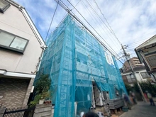 【東京都/大田区南蒲田】大田区南蒲田3丁目　新築戸建てB号棟 建築中の外観：全2棟・左