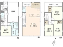 【東京都/大田区大森北】大森北3丁目新築戸建　A号棟 間取り図