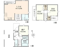 【東京都/大田区中央】大田区中央8丁目　新築戸建て2号棟 間取り図