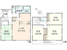 【神奈川県/横浜市戸塚区東俣野町】横浜市戸塚区東俣野町　戸建 間取り図