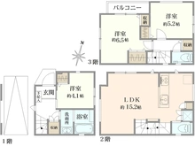 【東京都/大田区大森東】大田区大森東2丁目新築戸建B号棟 間取り図