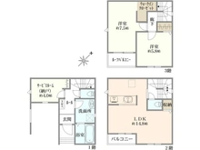 【東京都/江戸川区江戸川】江戸川1丁目　新築戸建 間取り図