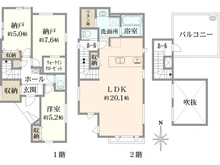 【東京都/墨田区立花】墨田区立花4丁目　新築戸建て 間取り図
