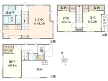 【東京都/葛飾区宝町】葛飾区宝町2丁目　新築戸建 間取り図