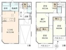 【東京都/葛飾区奥戸】葛飾区奥戸4丁目　新築戸建　C号棟 間取り図