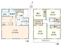 【東京都/葛飾区奥戸】葛飾区奥戸4丁目　新築戸建　E号棟 間取り図