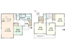 【千葉県/市川市中国分】市川市中国分3丁目新築戸建 間取り図