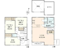 【東京都/葛飾区東新小岩】葛飾区東新小岩5丁目　戸建 間取り図