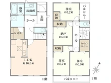 【千葉県/市川市東菅野】市川市東菅野5丁目　新築戸建3号棟 間取り図