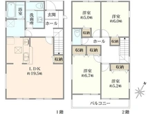 【千葉県/市川市東菅野】市川市東菅野5丁目　新築戸建4号棟 間取り図