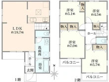 【東京都/足立区保木間】足立区保木間3丁目　新築戸建　1号棟 間取り図