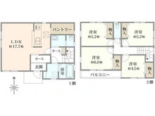 【東京都/足立区保木間】足立区保木間3丁目　新築戸建　2号棟 間取り図