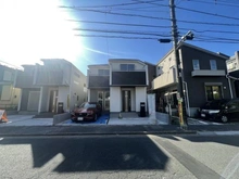 【千葉県/市川市福栄】市川市福栄4丁目　新築戸建2号棟 外観：全2棟現場／左