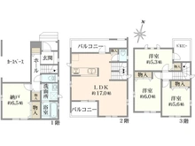 【東京都/江戸川区北小岩】江戸川区北小岩4丁目　新築戸建 間取り図