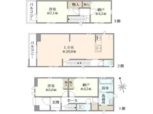 【東京都/江戸川区北小岩】江戸川区北小岩3丁目　新築戸建　A号棟 間取り図