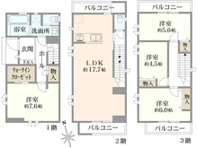 【東京都/江戸川区北小岩】江戸川区北小岩3丁目　新築戸建　C号棟 間取り図