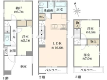 【東京都/江戸川区北小岩】江戸川区北小岩3丁目　新築戸建　E号棟 間取り図