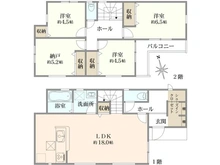 【東京都/江戸川区大杉】江戸川区大杉2丁目　新築戸建3号棟 間取り図