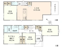 【東京都/江戸川区南小岩】江戸川区南小岩3丁目　新築戸建3号棟 間取り図