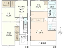 【東京都/江戸川区東小岩】江戸川区東小岩5丁目　新築戸建 間取り図