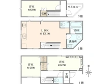 【東京都/江戸川区中央】江戸川区中央2丁目　新築戸建 間取り図