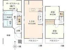 【東京都/江戸川区下篠崎町】江戸川区下篠崎町　新築戸建 間取り図