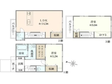 【東京都/葛飾区堀切】葛飾区堀切4丁目　戸建て 間取り図
