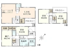 【東京都/江戸川区北葛西】江戸川区北葛西1丁目　新築戸建　2号棟 間取り図