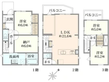 【東京都/江戸川区北篠崎】江戸川区北篠崎2丁目　新築戸建1号棟　 間取り図